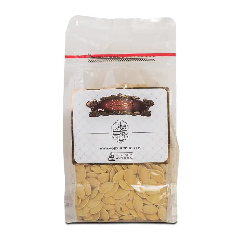 خرید تخمه کدو 500 گرمی مجتهدی