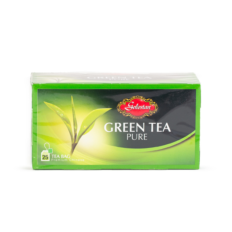چای سبز کیسه ای با طعم لیمو 25 عددی گلستان