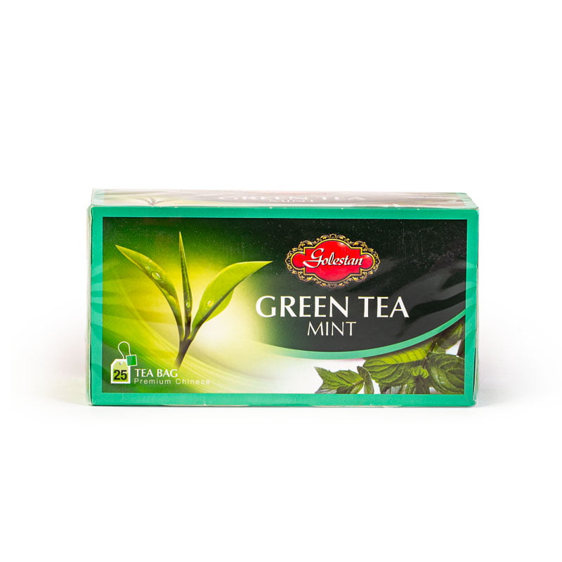 چای سبز کیسه ای با طعم نعنا 25 عددی گلستان 1