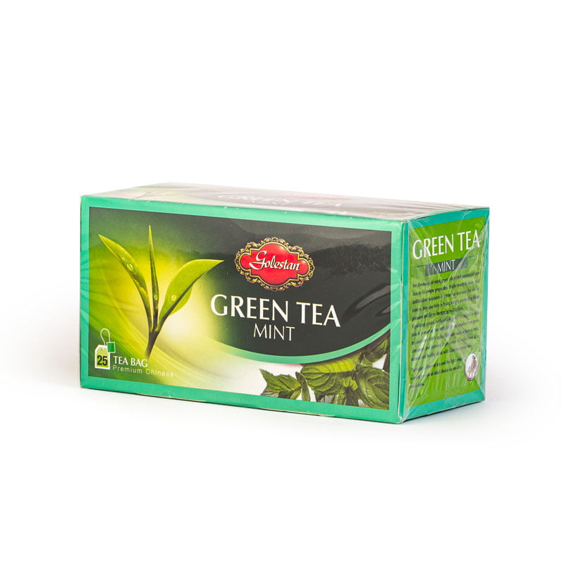 چای سبز کیسه ای با طعم نعنا 25 عددی گلستان 2