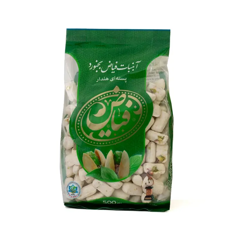خرید شکر پنیر پسته‌ای هل دار (500 گرم) – آبنبات فیاض بجنورد